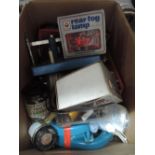 A box of tools and car parts etc