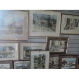 Eleven watercolours, B Inston, mainly landscapes