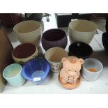 A selection of plant pots and similar