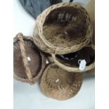 A small selection of wicker baskets