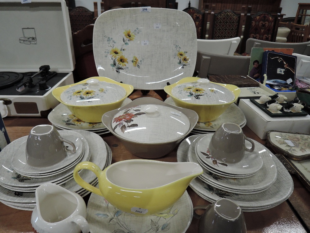 A part dinner service by Meaking in a yellow design