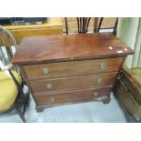 A reproduction Regency chest of 3 low drawers