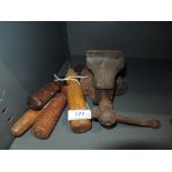 A selection of wood working chisels and vice