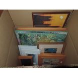 A box of assorted pictures