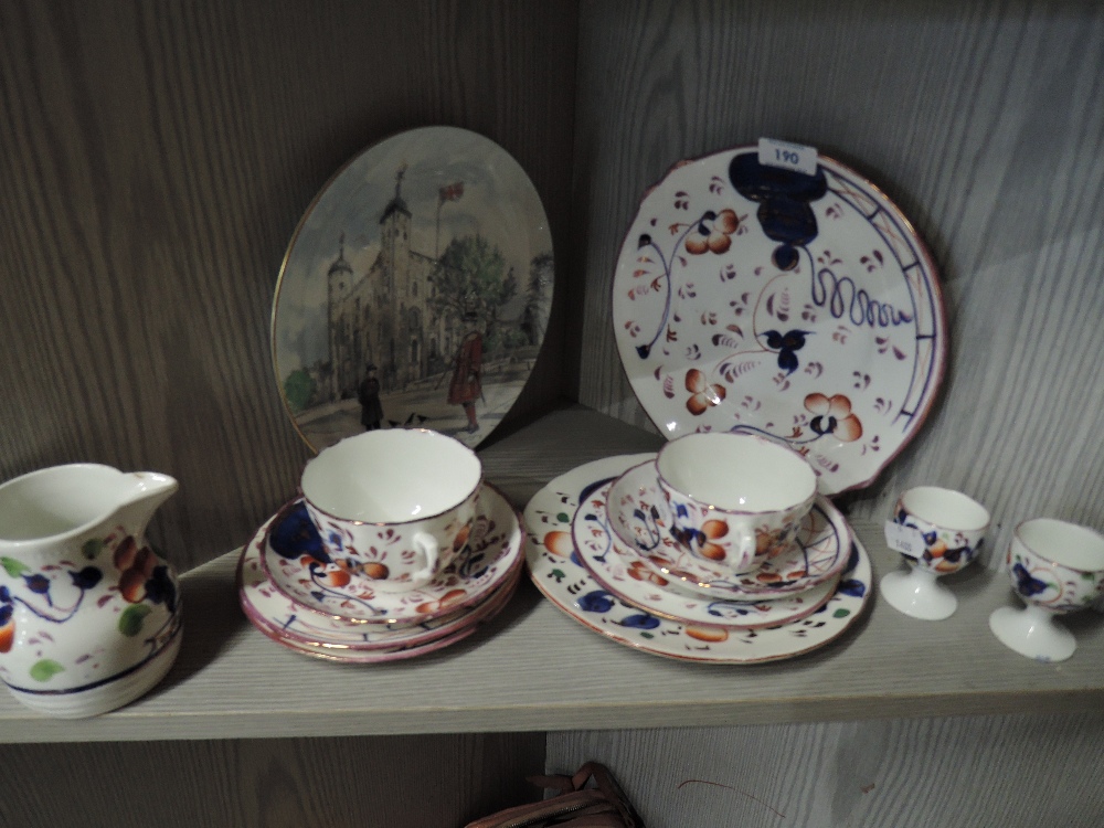 A selection of ceramics including Sunderland lustre
