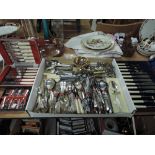 A selection of cutlery and flatwares