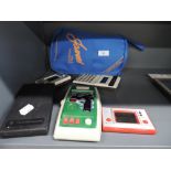 A selection of pocket size electronic games including golf game