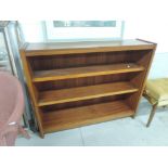 A modern mahogany low bookcase