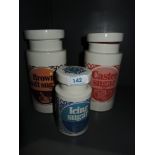 A selection of transfer printed kitchen containers by Lord Nelson
