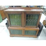 A late 19th/early 20th Century glazed cabinet, with fitted drawer section