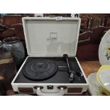 A portable record player