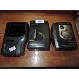 A selection of tape cassette players including Walkman