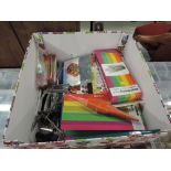 A box of jewellery crafters kits, books and tools etc
