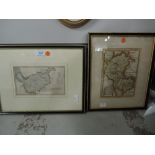 Two vintage map prints