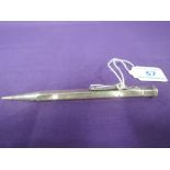 An HM silver Yard O Lead propelling pencil having engine turned decoration