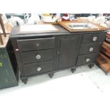 A Victorian dark stained sideboard/dresser base