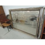 Two antique over mantel mirrors (af)