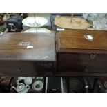 A selection of jewellery and similar boxes including lockable oak chest