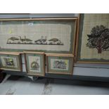 A selection of Egyptian papyrus hand painted