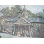 An oil painting on board, John Bowes, Bescar Lane, signed and attributed verso 22in x 29in