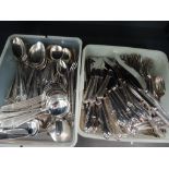 A large selection of silver plated cutlery in the Dubarry pattern