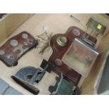 A set of vintage postal scales and similar