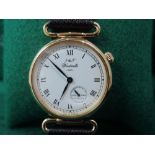 A gent's 18ct gold 2006 1st Edition wrist watch by J & T Windmills, no: 00125/150 having a Roman