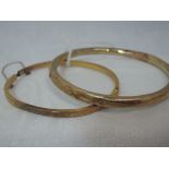 Two 9ct gold bangles, both AF