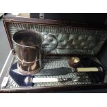 A Victorian cased part carving set by Joseph Rodgers & Sons of Sheffield having bone handles and