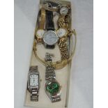 Seven assorted fashion watches including Pulsar, Seiko, Citizen, Accurist etc