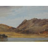 A watercolour, Alastair Paterson, Langdale Pikes, signed, 10.5in x 14in
