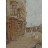 An oil painting, Cotswold town scene, 16in x 12in