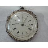 A Victorian key wound silver centre seconds chronograph pocket watch having Roman numeral dial,