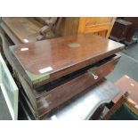 A 19th century mahogany lap desk/writing slope of traditional design