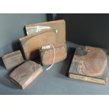 A collection of antique printing blocks.mostly copper and varied patterns.