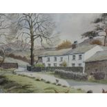 Three watercolours, K Bale, Lakeland farmsteads, dated 1985 and 1987, Watenlath, signed and dated