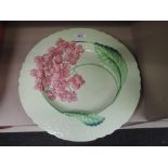 A Carltonware platter of floral design on typical light green ground