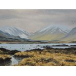 An oil painting, Jim Ingham Riley, Scottish Loch landscape, signed, 19.5in x 29in