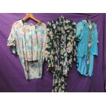A lot of three 1980s silk Diane Freis outfits, all good condition, in various vibrant silks.