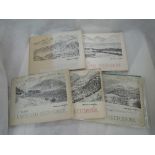 Wainwright. A set of the Lakeland Sketchbooks (1-5). Each in dust wrapper, appear to be 1st