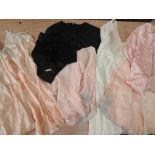 A selection of 1930s and 40s lingerie,including silk knickers, nightdresses and similar. Also