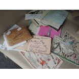 A selection of ephemera including two vintage autograph albums owned by Maire Gladys Hambling,