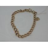 A 9ct gold curb link bracelet