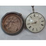 A Georgian silver pair cased verge pocket watch having fusee movement signed L Sansom 81021 and