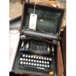 A vintage Bijou typewriter by Siedel & Newmann, in original fitted case