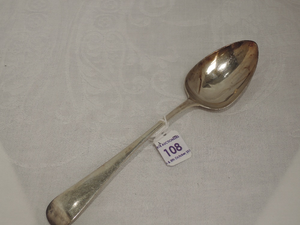 A Georgian silver table spoon of hanoverian form, Newcastle 1809, William Welch
