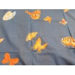 Five generous sized pieces of vintage fabric with a lovely butterfly design.'Farfalla by Greef for