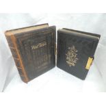Two Victorian/Edwardian Bibles. No dates, circa 1890's/1900's. Both bound in full leather. (2)
