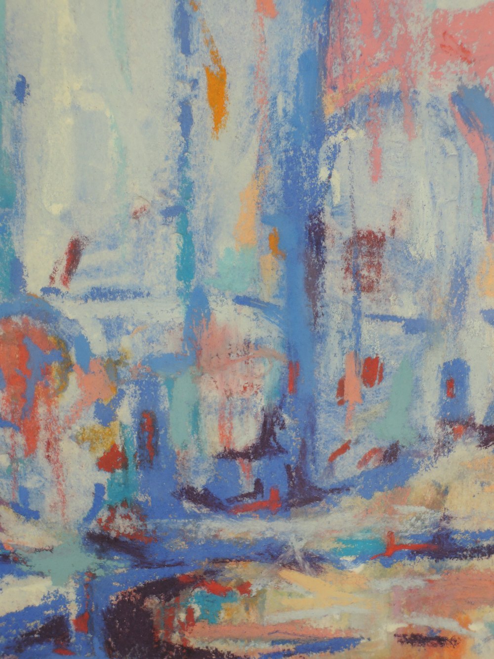 A pastel sketch attributed to Tony Turner, abstract, and dated 1996 verso, 11in x 9in and a pastel