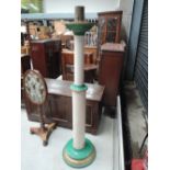 A vintage treen painted pedestal